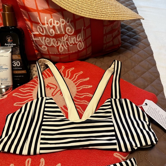 NWT Boys + Arrows Bikini Stripe Set M - Picture 8 of 13